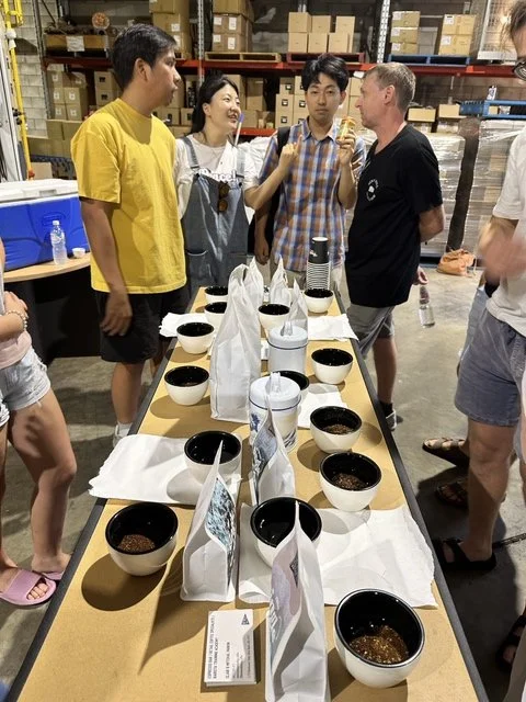 Cupping Coffee with Company