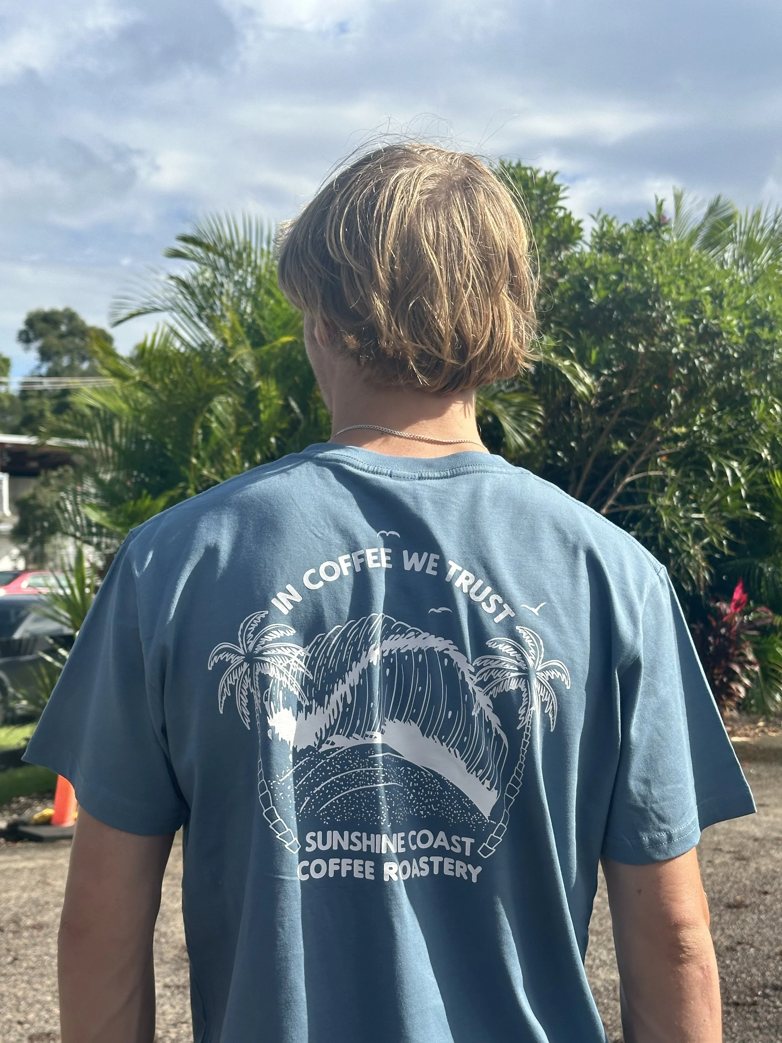 Roastery Wave T-Shirt Slate Blue