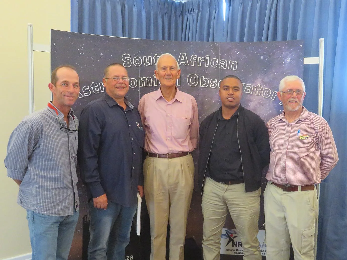Guides of the Year , nominee, and judge. From Left to right. Cuan McGeorge, Arrie Combrink, Tony Rogers, Dalfrenzo Laing, and Stephen Smuts accepting award on behalf of Cameron McMaster.