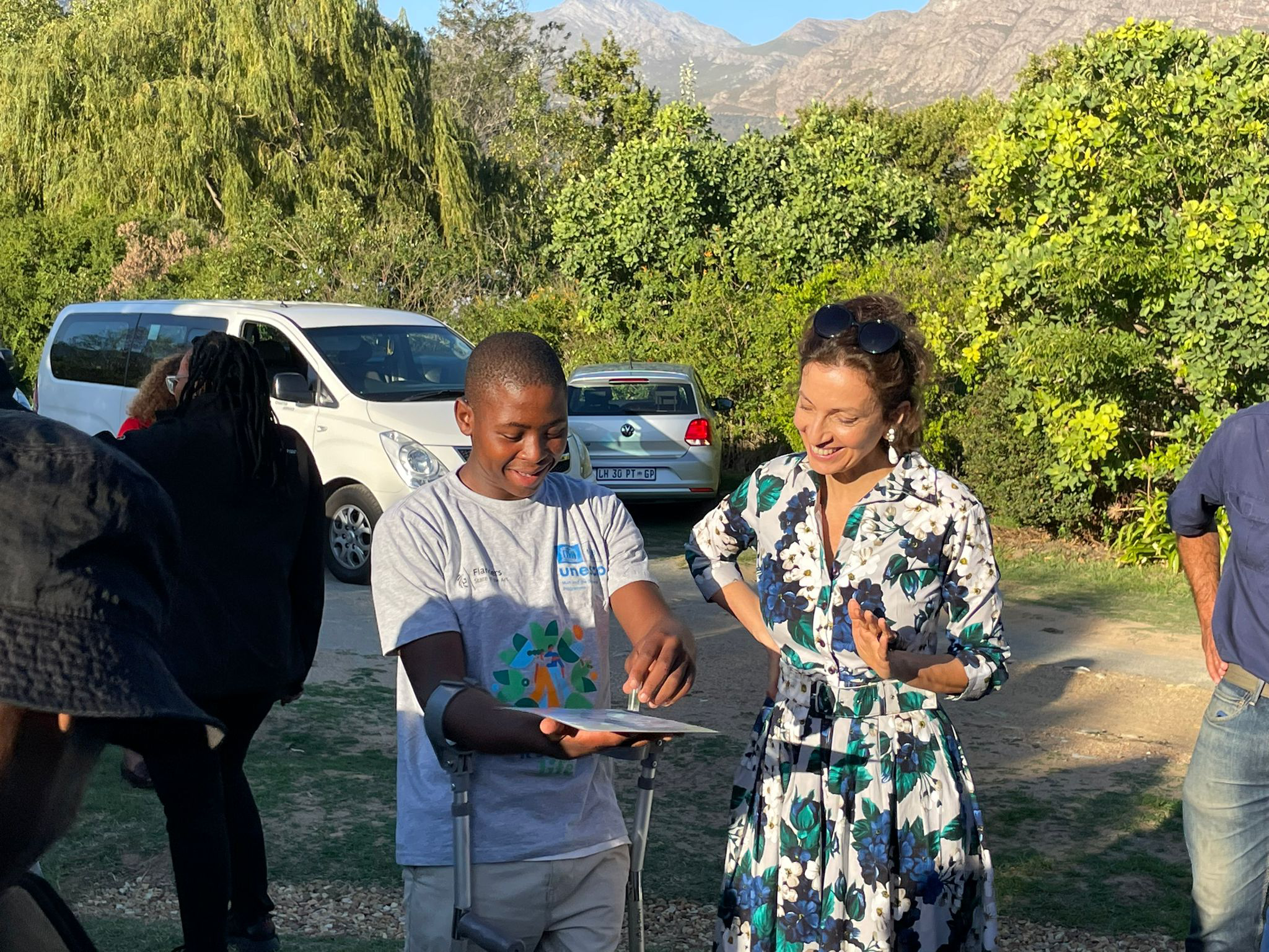 Audrey Azoulay with Citizen Scientist