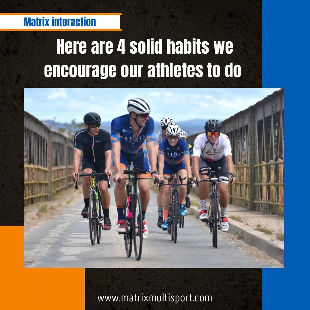 Four good habits to improve your triathlon training and keep your&nbsp;motivation up. 

👉 1. Consistent Training
Your training should be consistent and follow on from the week before. It takes a lot of consistent work, over a long period of time, to