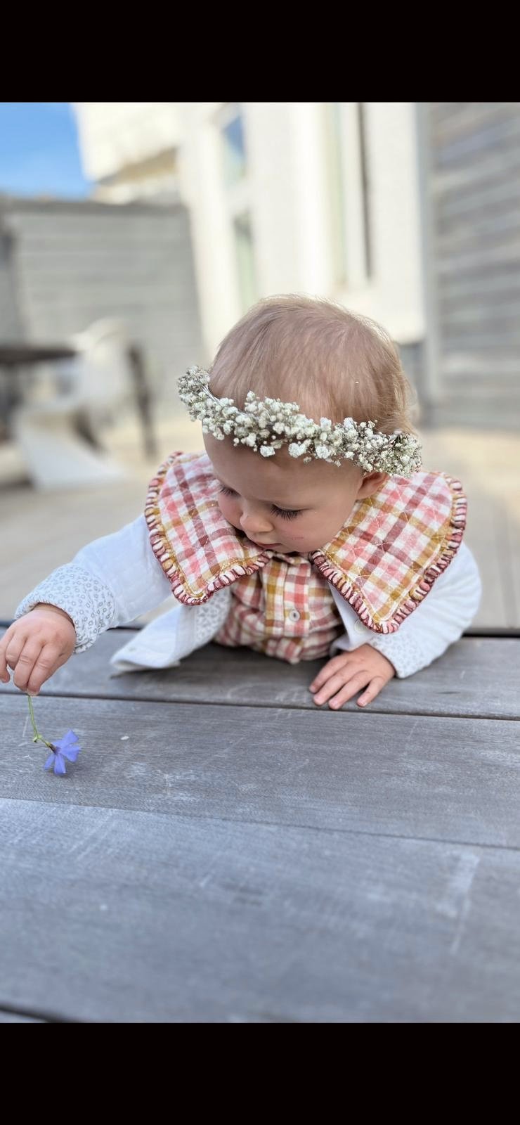 Couronne de tête pour bébé/ enfant - Baptême/ Mariage — Houbline - Fleurs  séchées et Houblon des Flandres