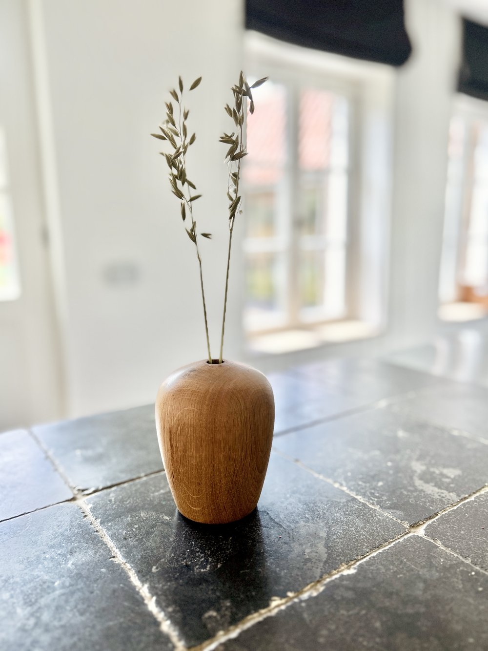 Vase en bois — Houbline - Fleurs séchées et Houblon des Flandres