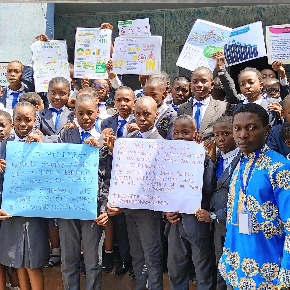 Cameroon students taught about safe road behaviour