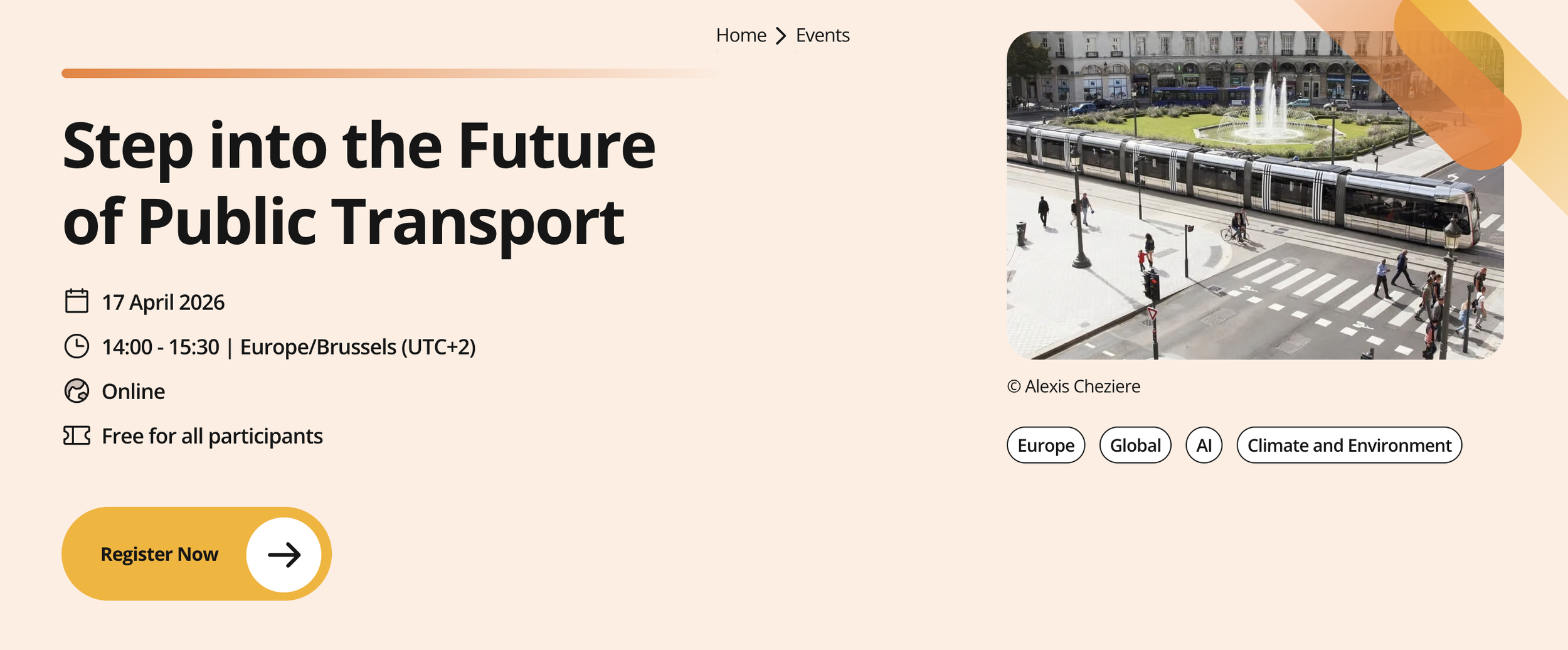 [External Opportunities: Training] Step Into the Future of Public Transport