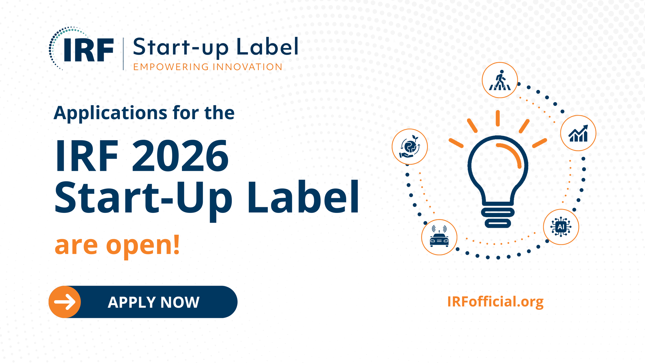 [External Opportunities: Special Support] IRF 2026 Start-up Label