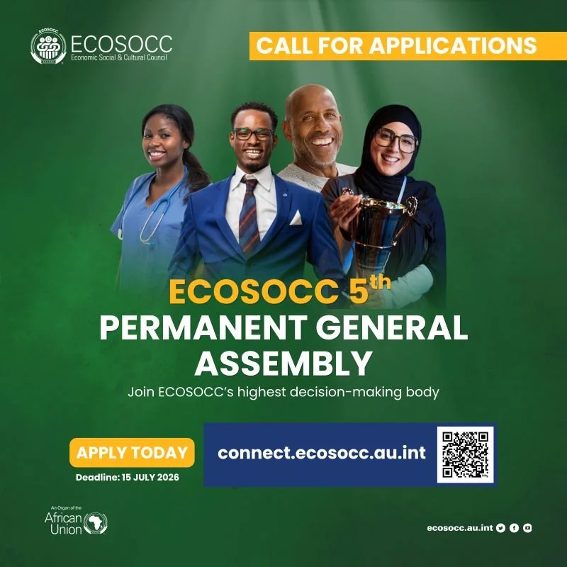 [External Opportunities: Open Applications] ECOSOCC’s 5th Permanent General Assembly