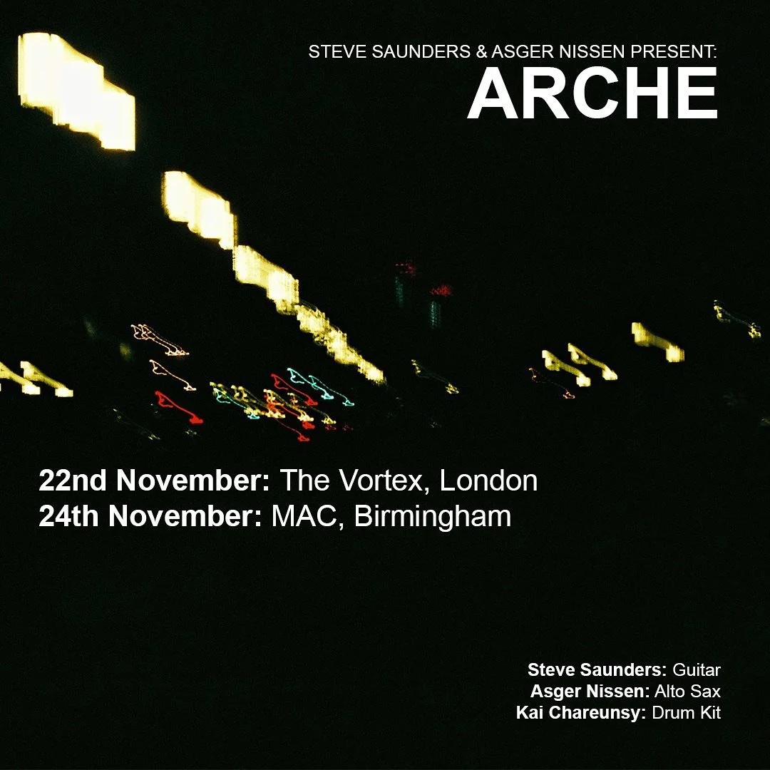 Very excited to have the great @asgernissen over from Berlin for concerts with our bassless trio &lsquo;arche&rsquo; (ar-kay) next month, where we&rsquo;ll perform with @kaichareunsy at @vortexjazzclub in London and at the @mac_birmingham 🎸 We&rsquo