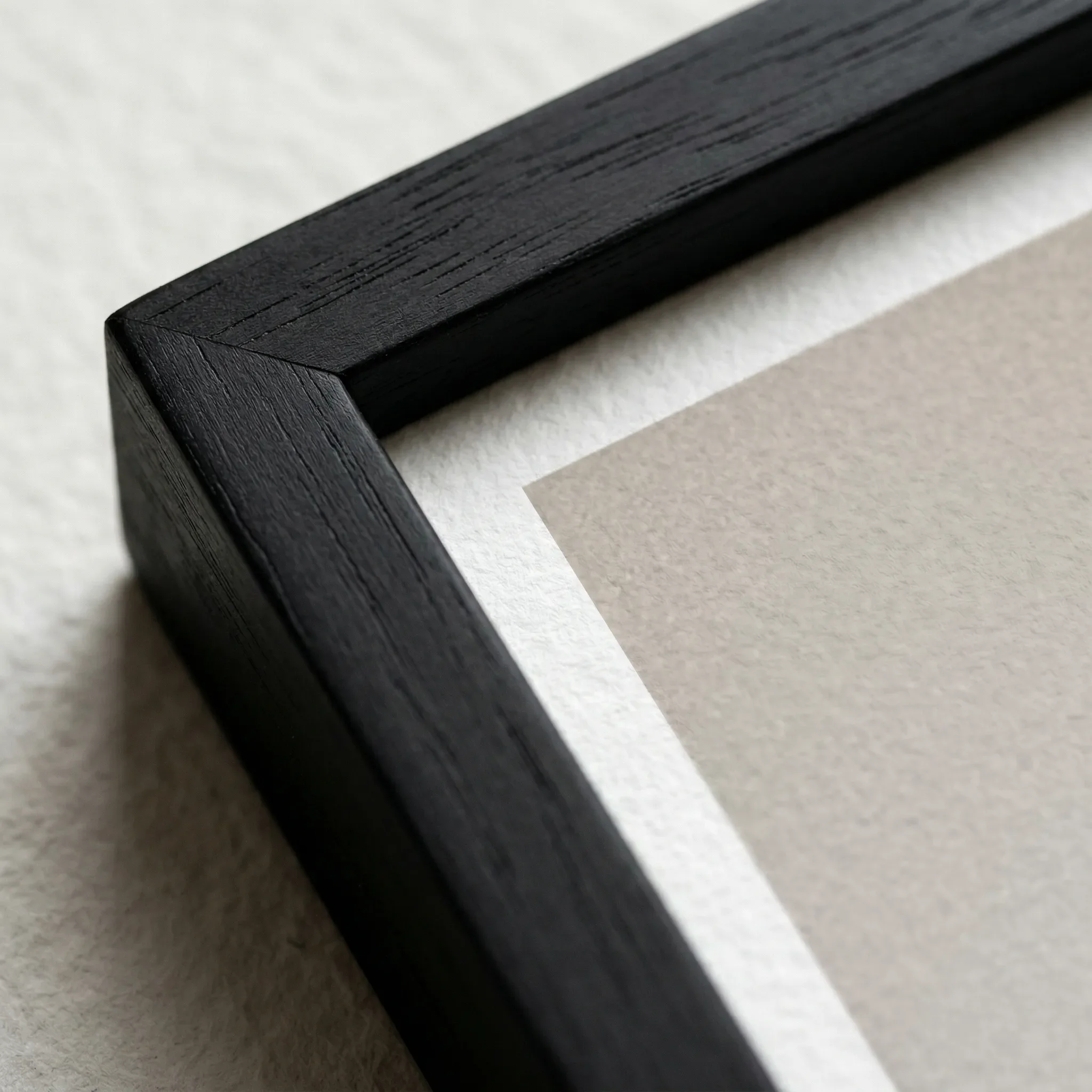 Black Frame Micro Close up The Black Poppy botanical art as a standalone unframed print, showing the muted charcoal tones and fine-grain details on museum-grade matte paper