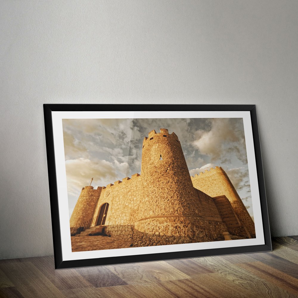 Spain: Castle of Jumilla - Medieval Castle - Photograpghy Poster Print