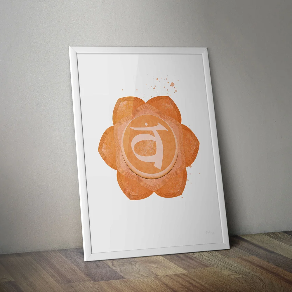 Chakra: Sacral (Svadhisthana) - The Seven Chakras - Poster Print