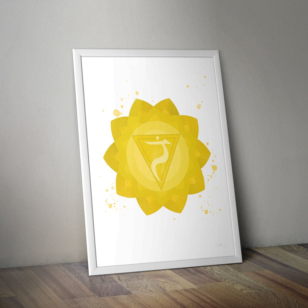 Chakra: Solar Plexus (Manipura) - The Seven Chakras - Poster Print