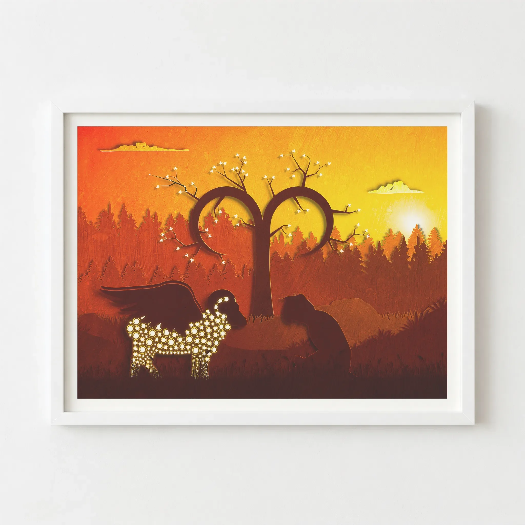 Aries White Frame on Wall.webp