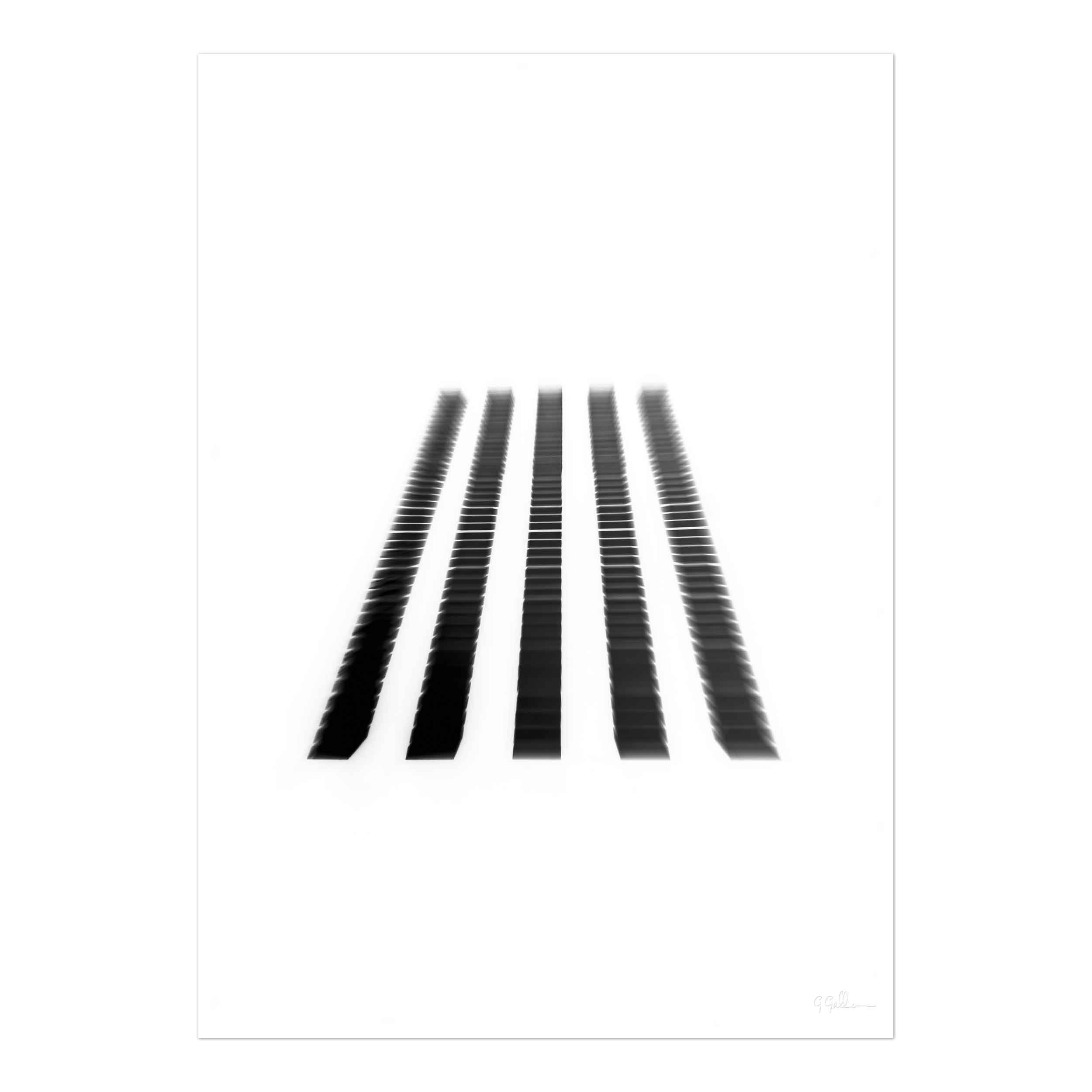Abstract photography print of a large interior window at Tate Modern with soft light and minimalist structure.