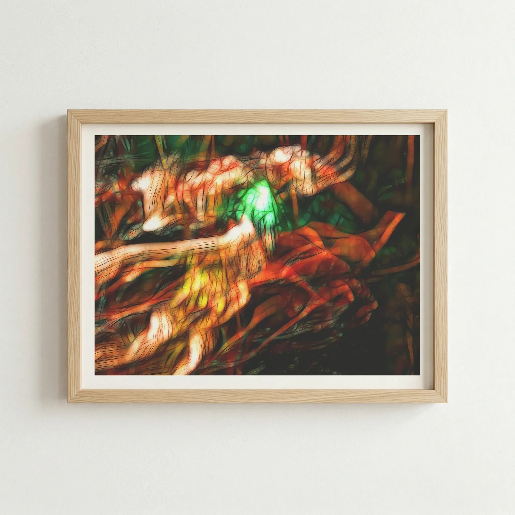 Metro Android Wood Frame Print on Wall.webp