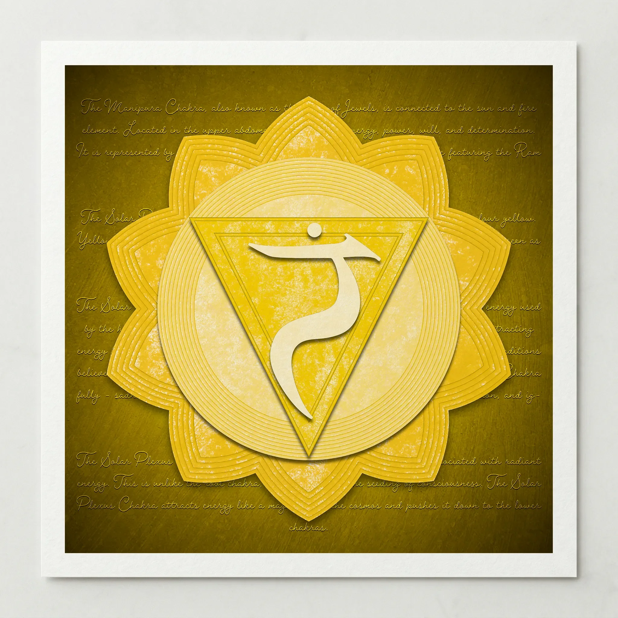 Manipura Solar Plexus Chakra: Chakra Alignment -  Fine Art Print