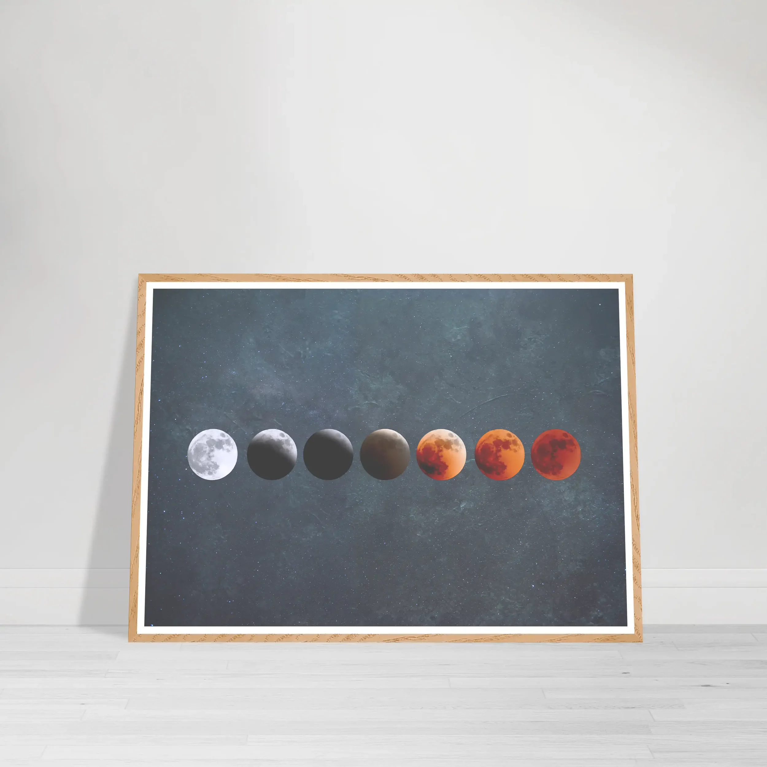 Blood Moon – Crimson Lunar Eclipse Wood Frame