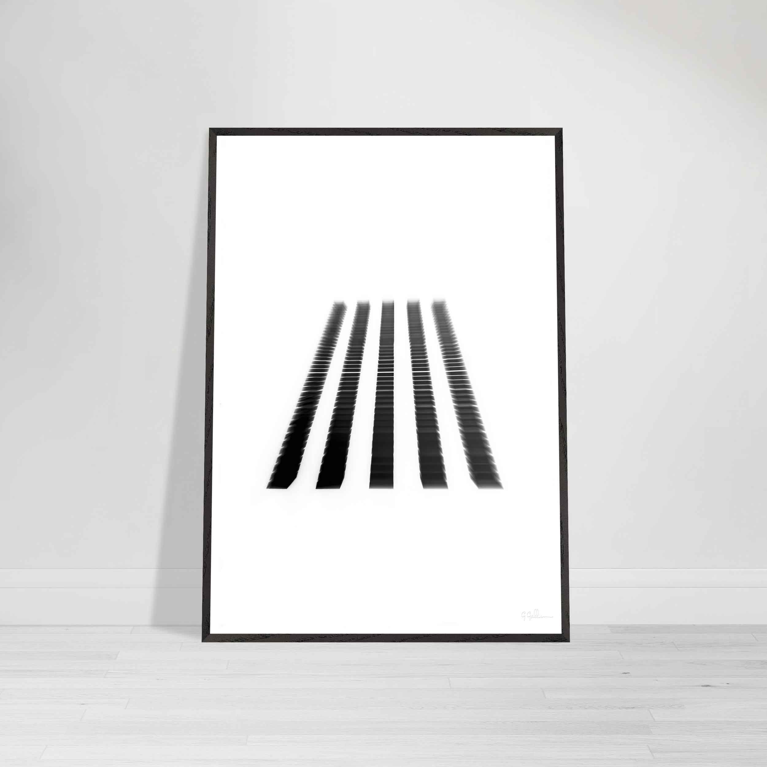Abstract photography print of a large interior window at Tate Modern with soft light and minimalist structure.