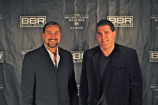 Tom Petrone (left) and Dan Marshall (right) attending the BBR Music Group event in 2009
