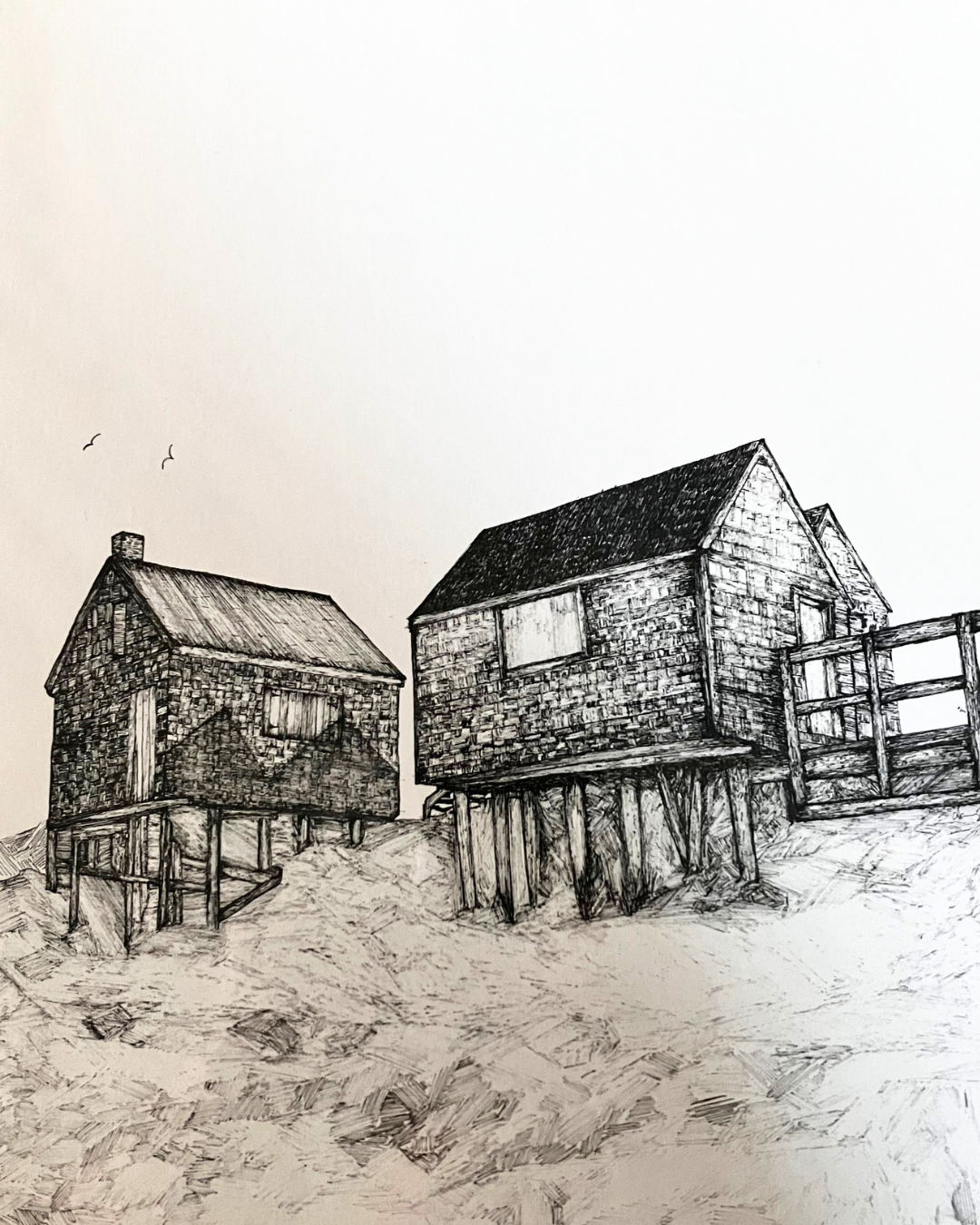 Maine Fishing Shack Willard Beach by Adam Kezer