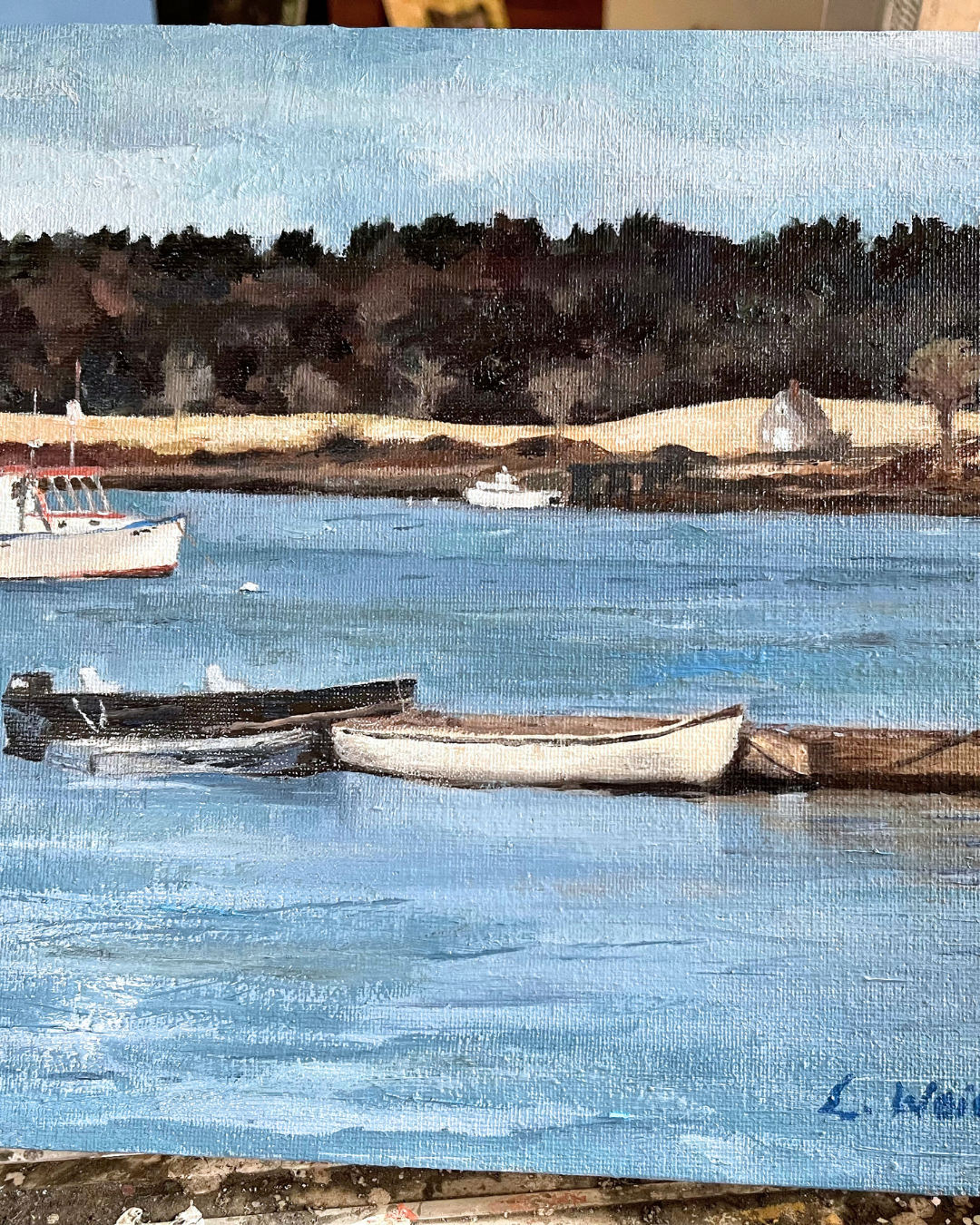 Winter In The Harbor by Lisa Weickert
