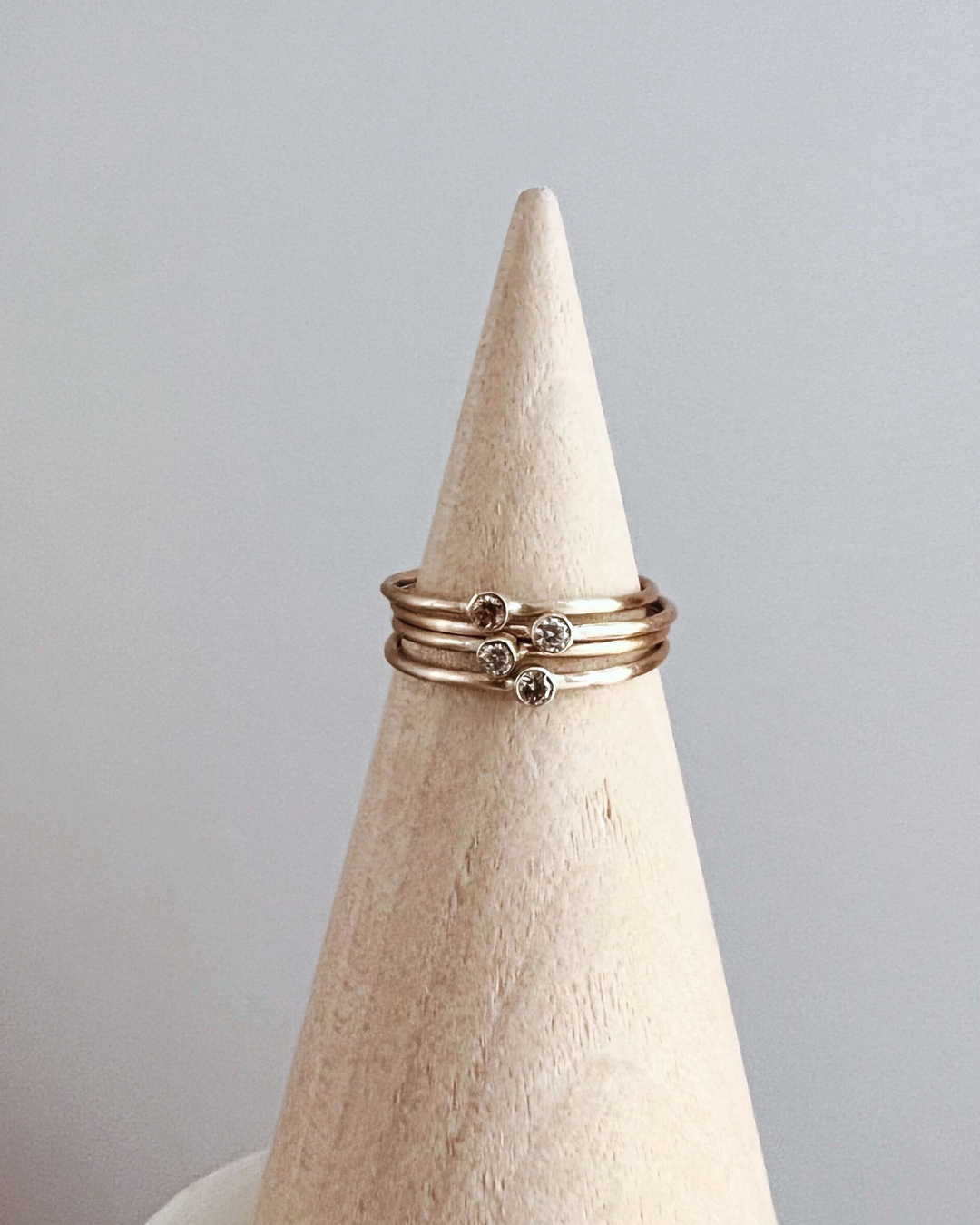 bébé diamond stack ring set nell lorraine