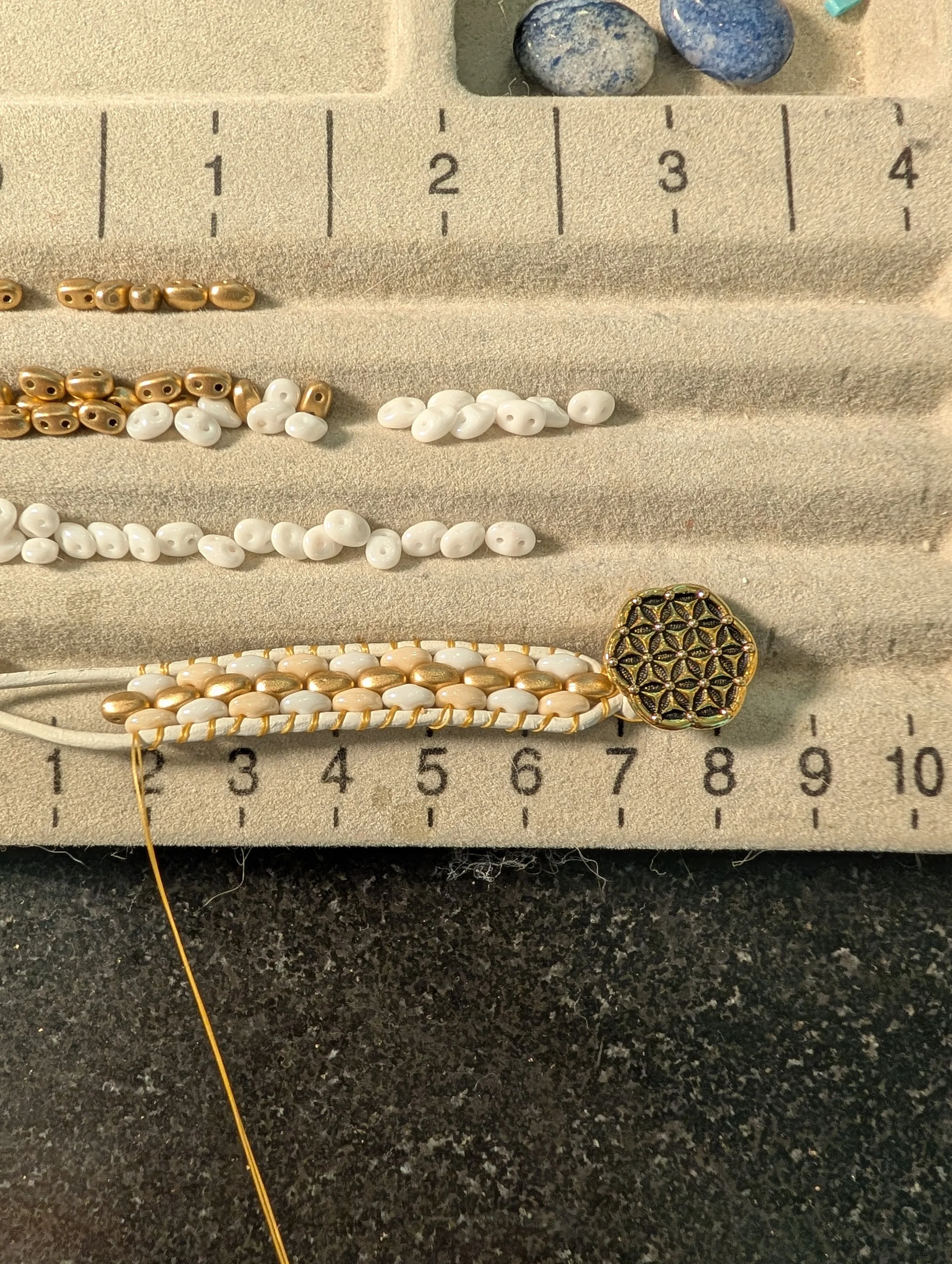 Super duo beaded double wrap bracelet by Marissa Valente