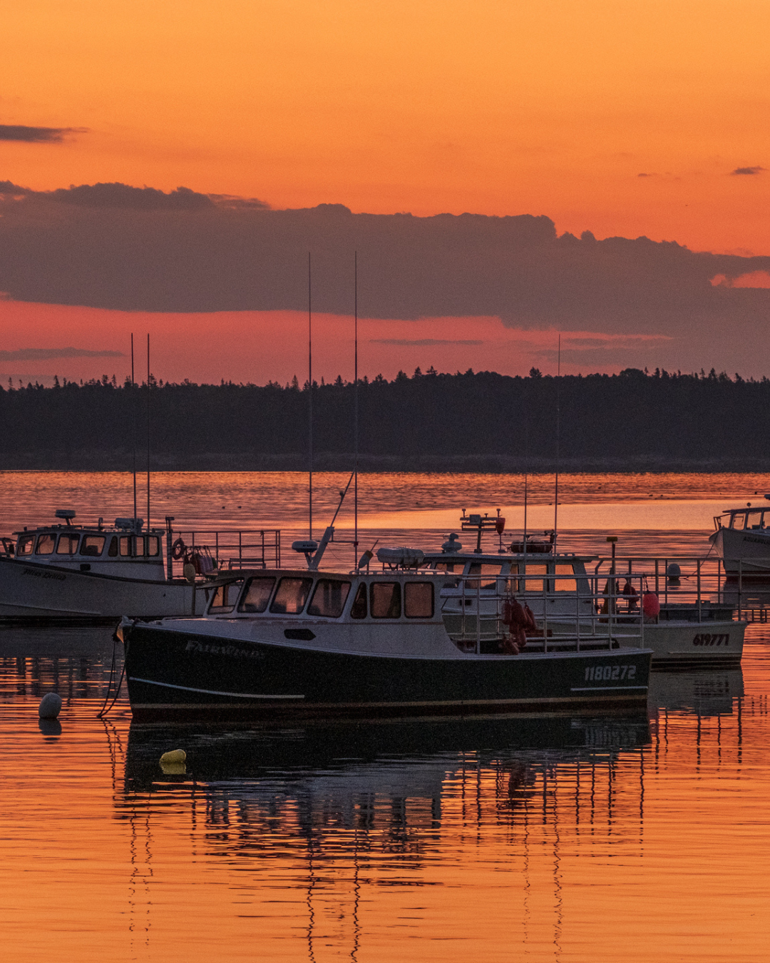 Tangerine Skies, Prospect Harbor by Karen Kurkjian