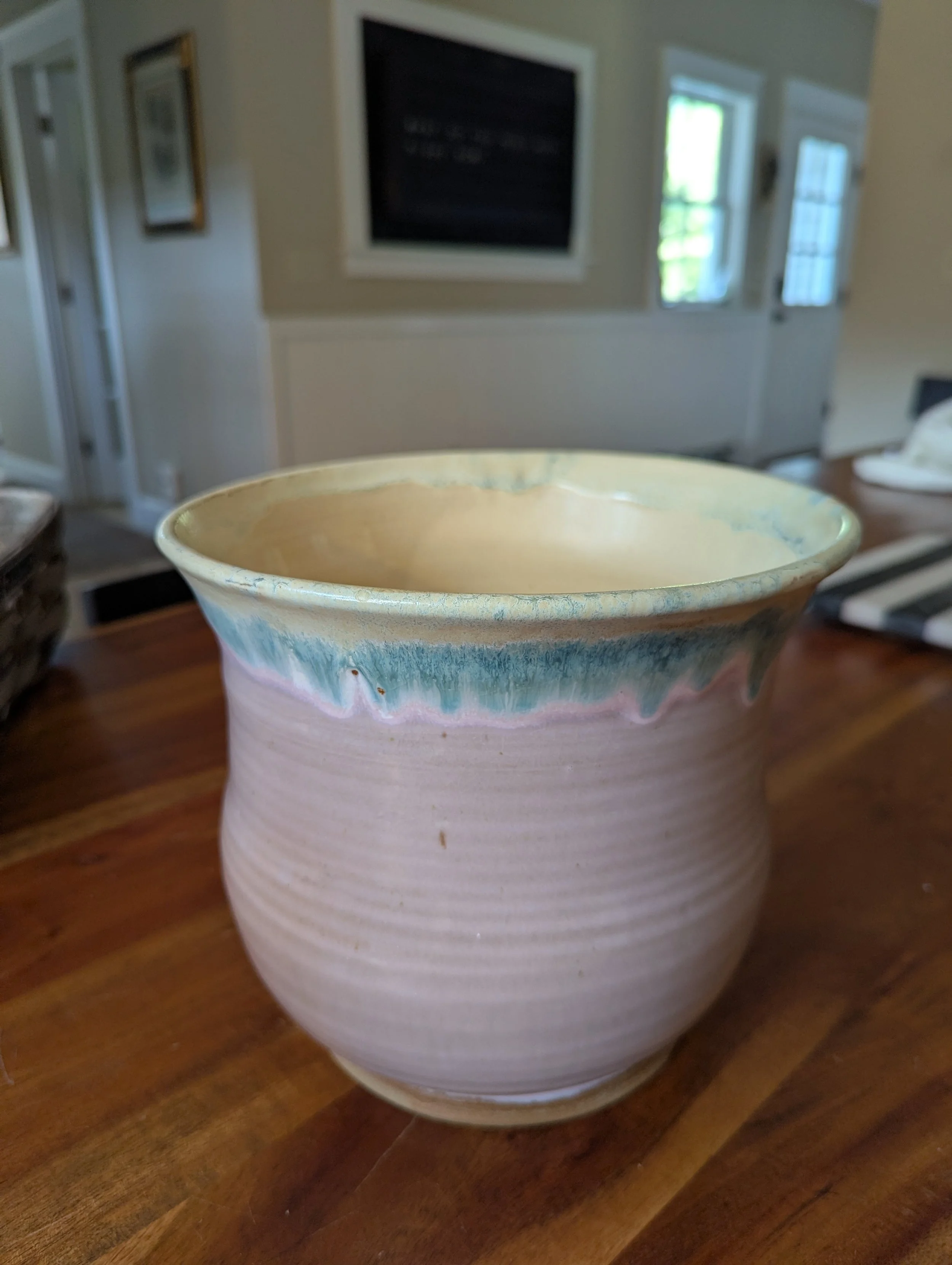 Large pastel vase by Tracy Floyd