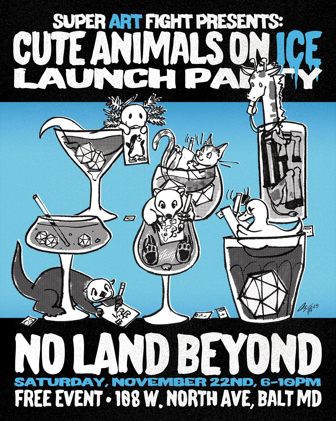 Super Art Fight Presents: Super Cute Animals on Ice Launch Party