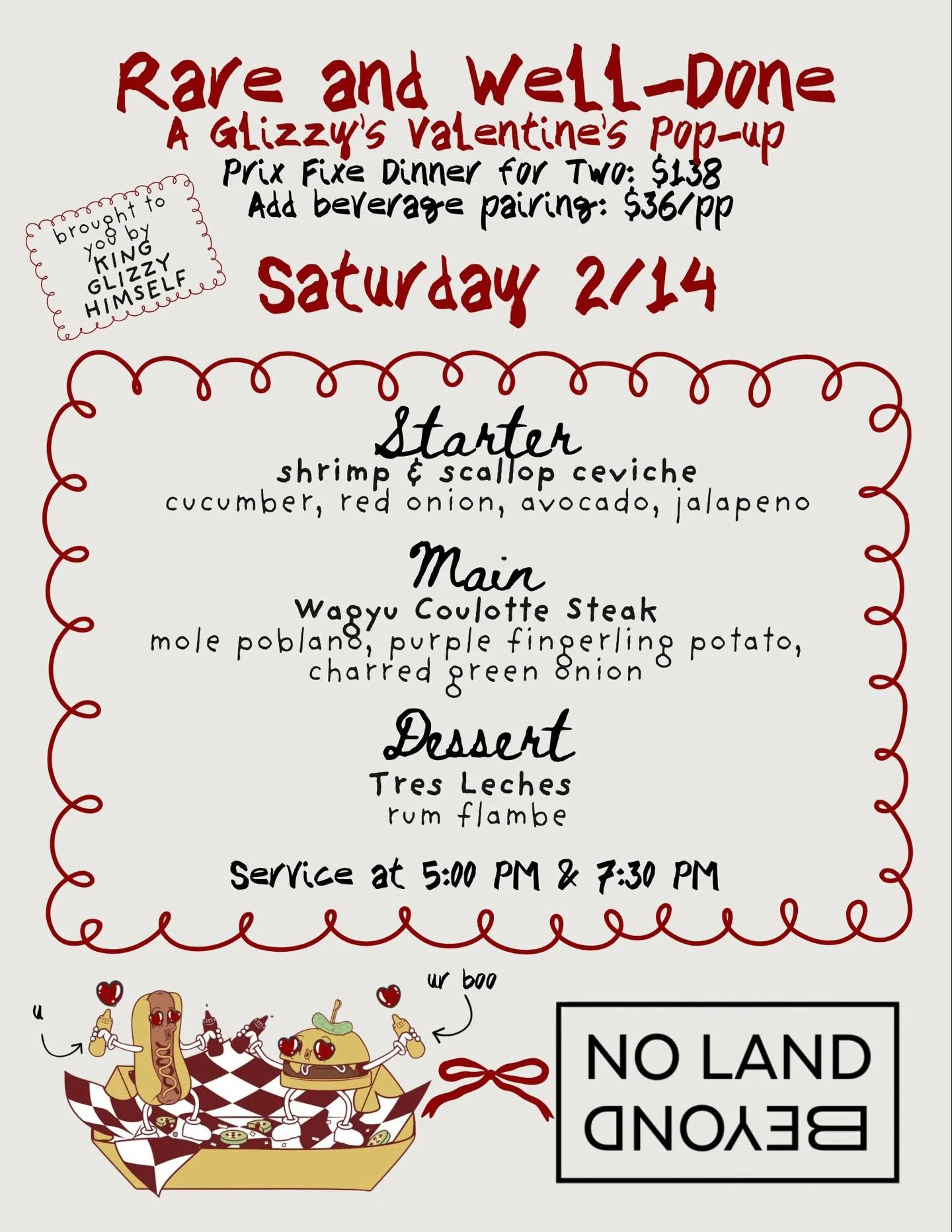 Rare and Well Done: A Glizzy's Valentine's Day Dinner @ NLB