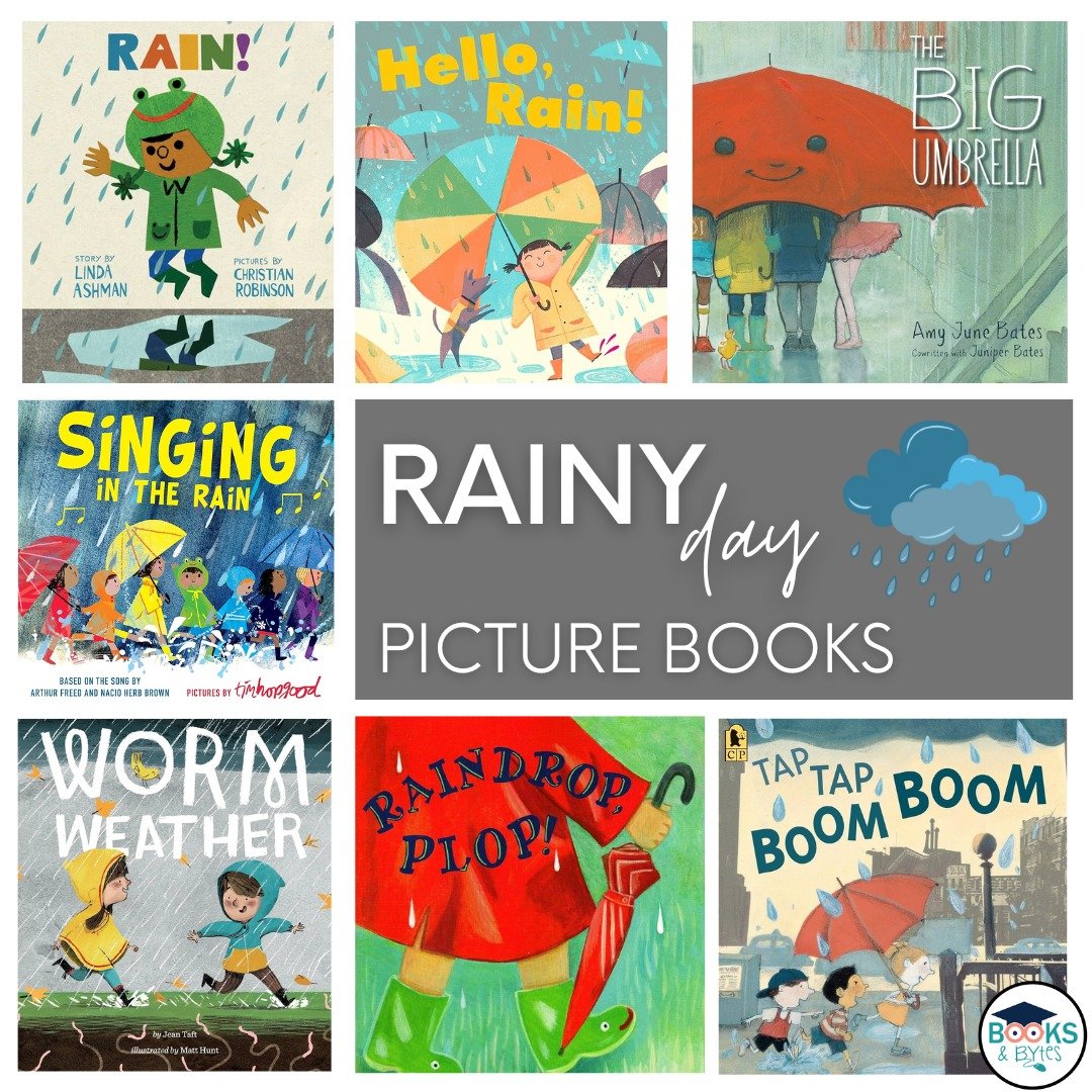 🌧️Rain, rain, go away.....

...but not before we do some RAINY reading!

Here are some great titles to share about rain!
☔ Rain - Linda Ashman
☔ Hello Rain! - Kyo Maclear
☔ The Big Umbrella - Amy June Bates
☔ Singing in the Rain - Arthur Freed
☔ Wor