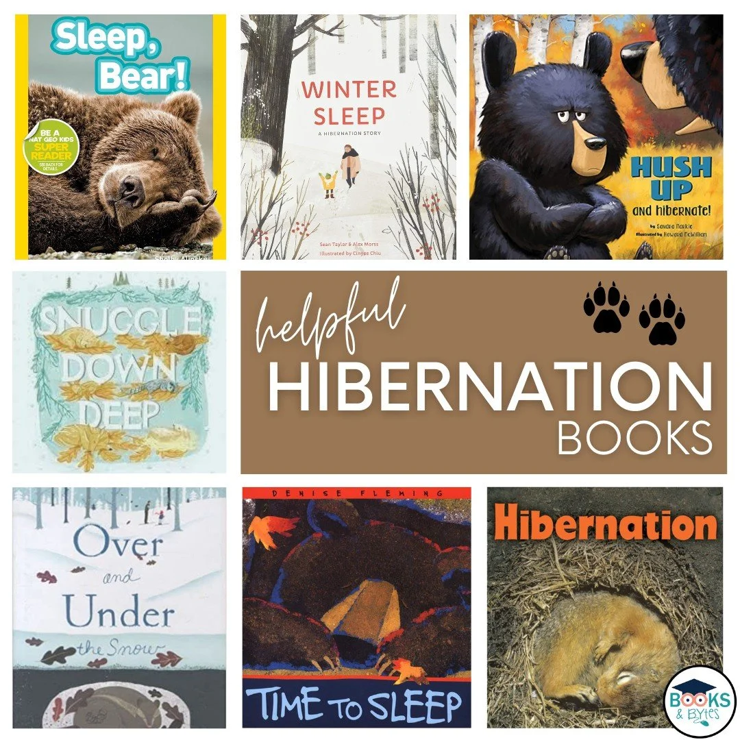 Who is ready to hibernate for winter? 🐻💤

Here are a few hibernation recommendations!
🐻 Sleep, Bear! - Shelby Alinsky (on Epic)
🐻 Winter Sleep: A Hibernation Story - Sean Taylor (on Epic)
🐻 Hush Up and Hibernate! - Sandra Markle
🐻 Snuggle Down 