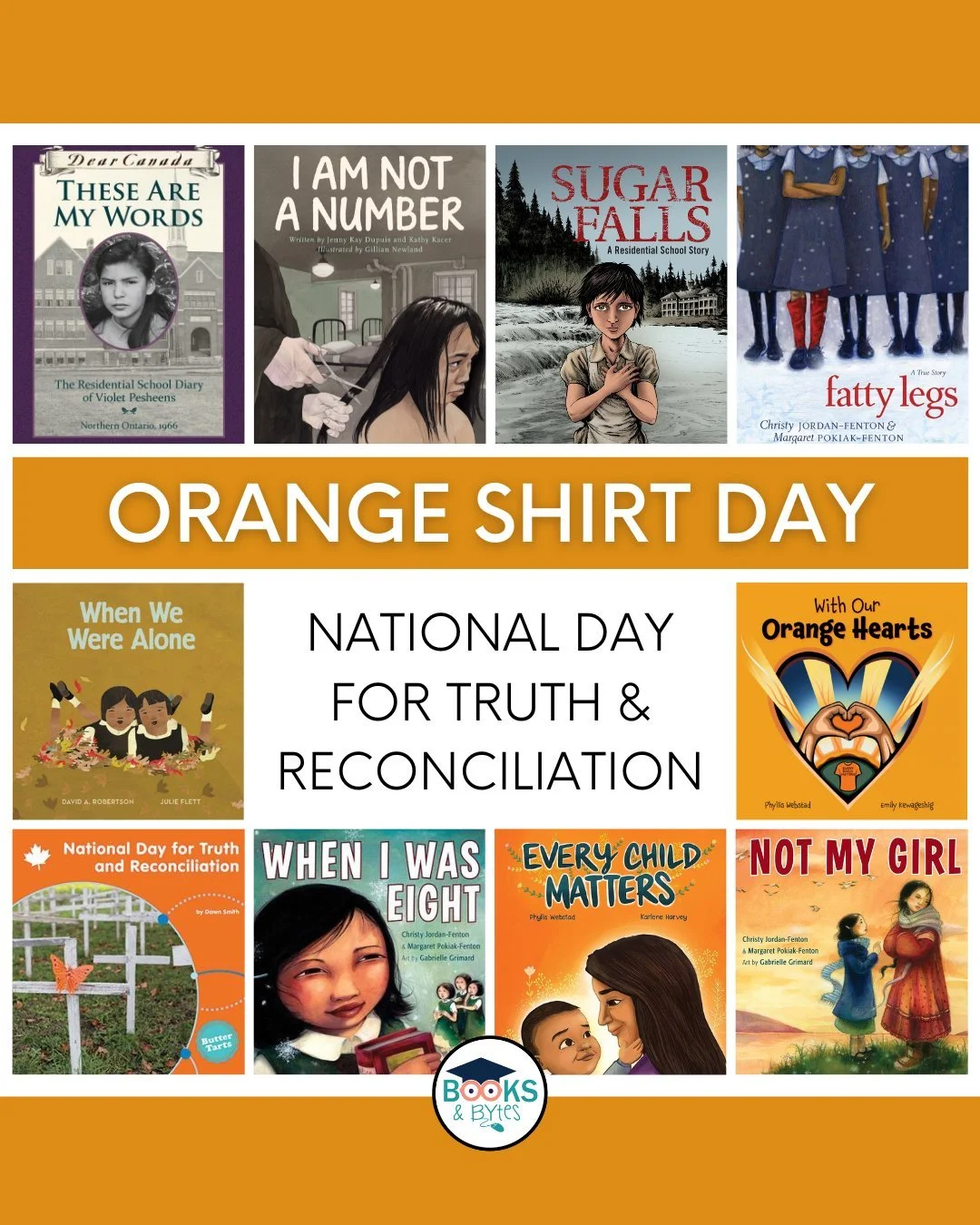 What are you reading next? 🧡📙

September 30th is National Day for Truth and
Reconciliation Day in Canada. Leading up to this day, it
is important to introduce your students to the history of
residential schools...or continue learning together.

If 