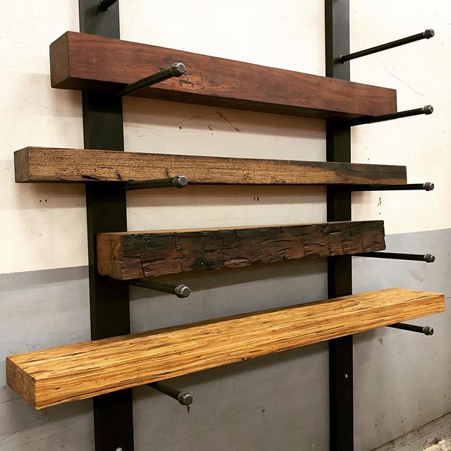 Loading up the barn beam mantel rack for the Refab Lab Launch Party this Saturday 🎉🎉🎉. Love it when a plan comes together! #refablab #launchparty #barnbeam #mantel #reclaimedwood