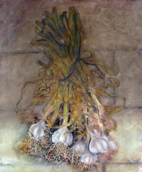 Drying Garlic 50 x 60 cm, oil on canvas. #A26 - 2013