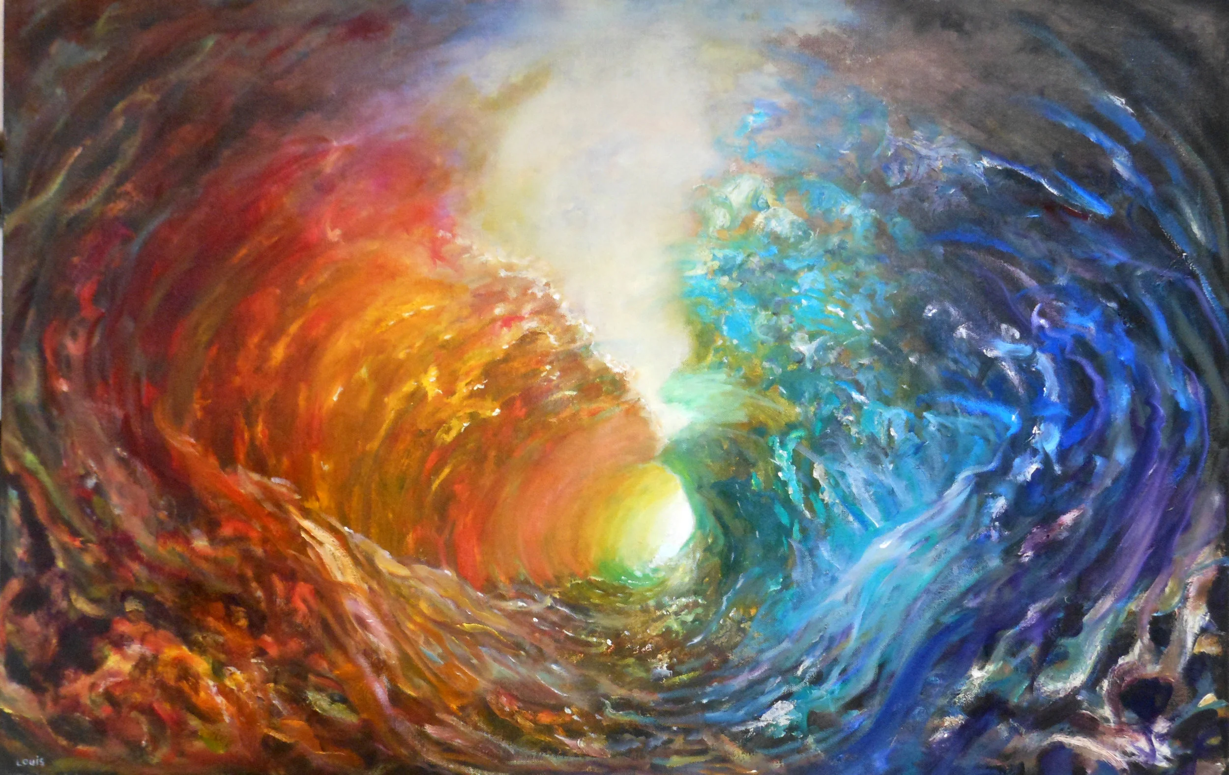The Splitting of the Red Sea I 140 x 110 cm, oil on canvas. #A120 - 2015