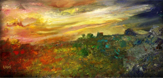 Sunset Heat Oil on canvas. #A156