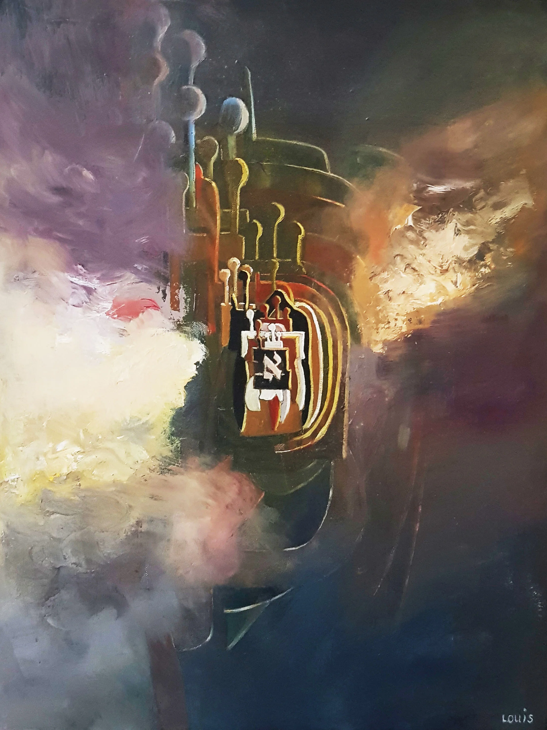 Eye Of The Storm Oil on canvas. #A164