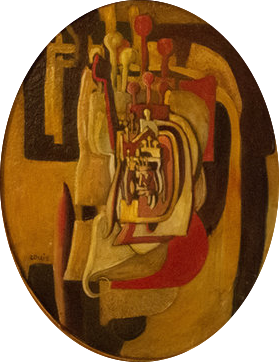 Hebrew Letters II 25 x 30 cm, oil on canvas panel. #A113 - 2012