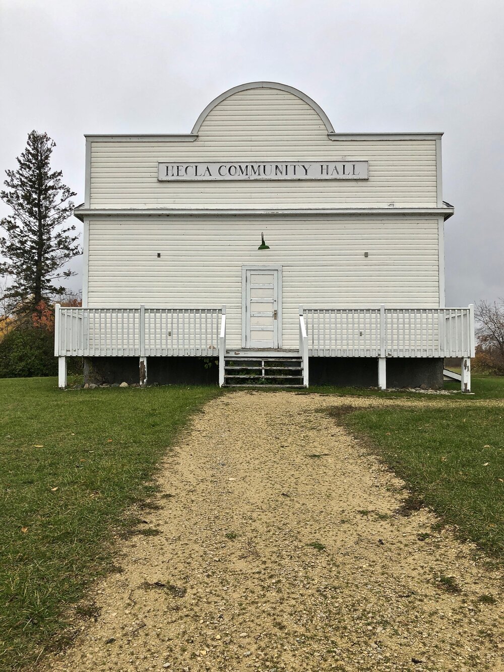 The town hall in Hecla, Manitoba.