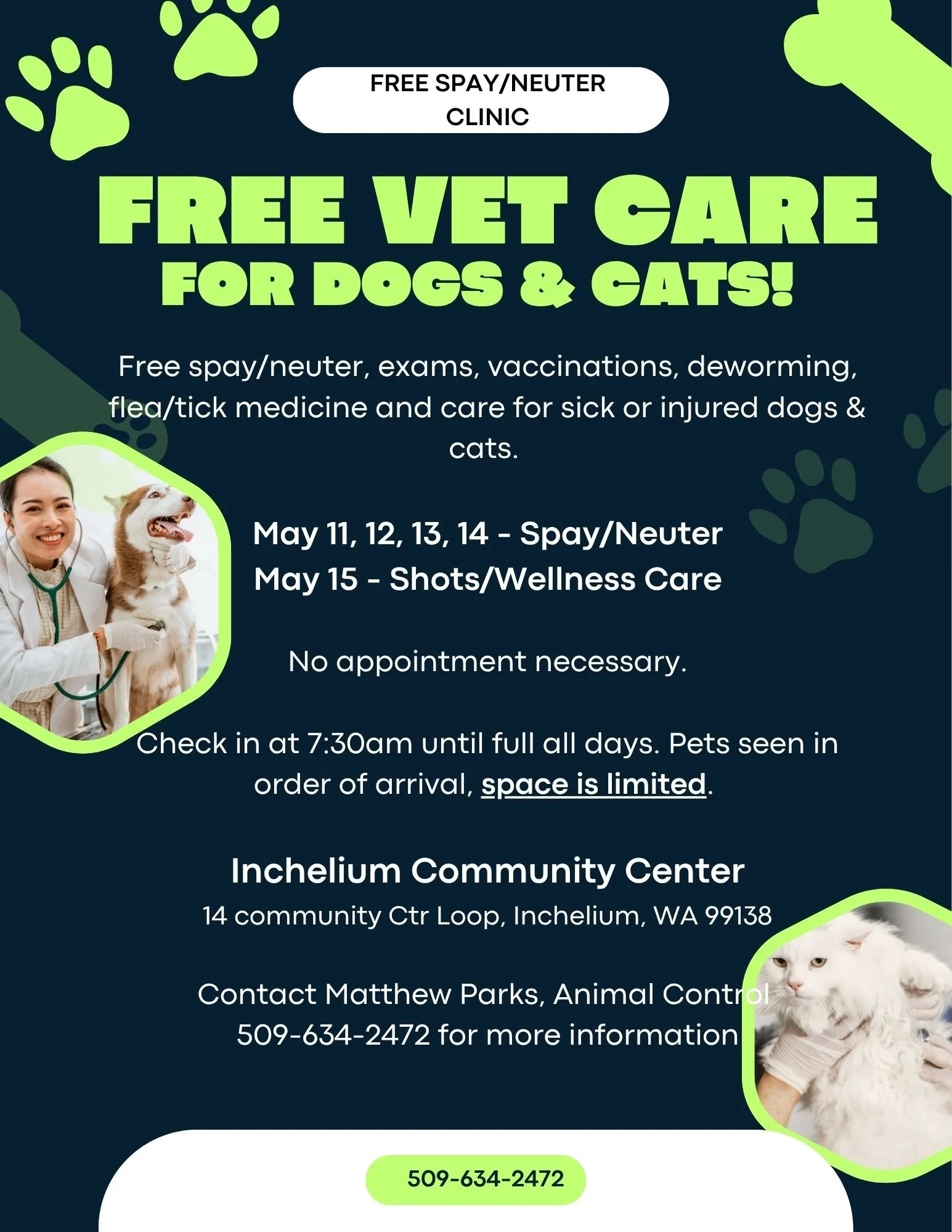 Spay &amp; Neuter Clinic 2026 - May 11-15