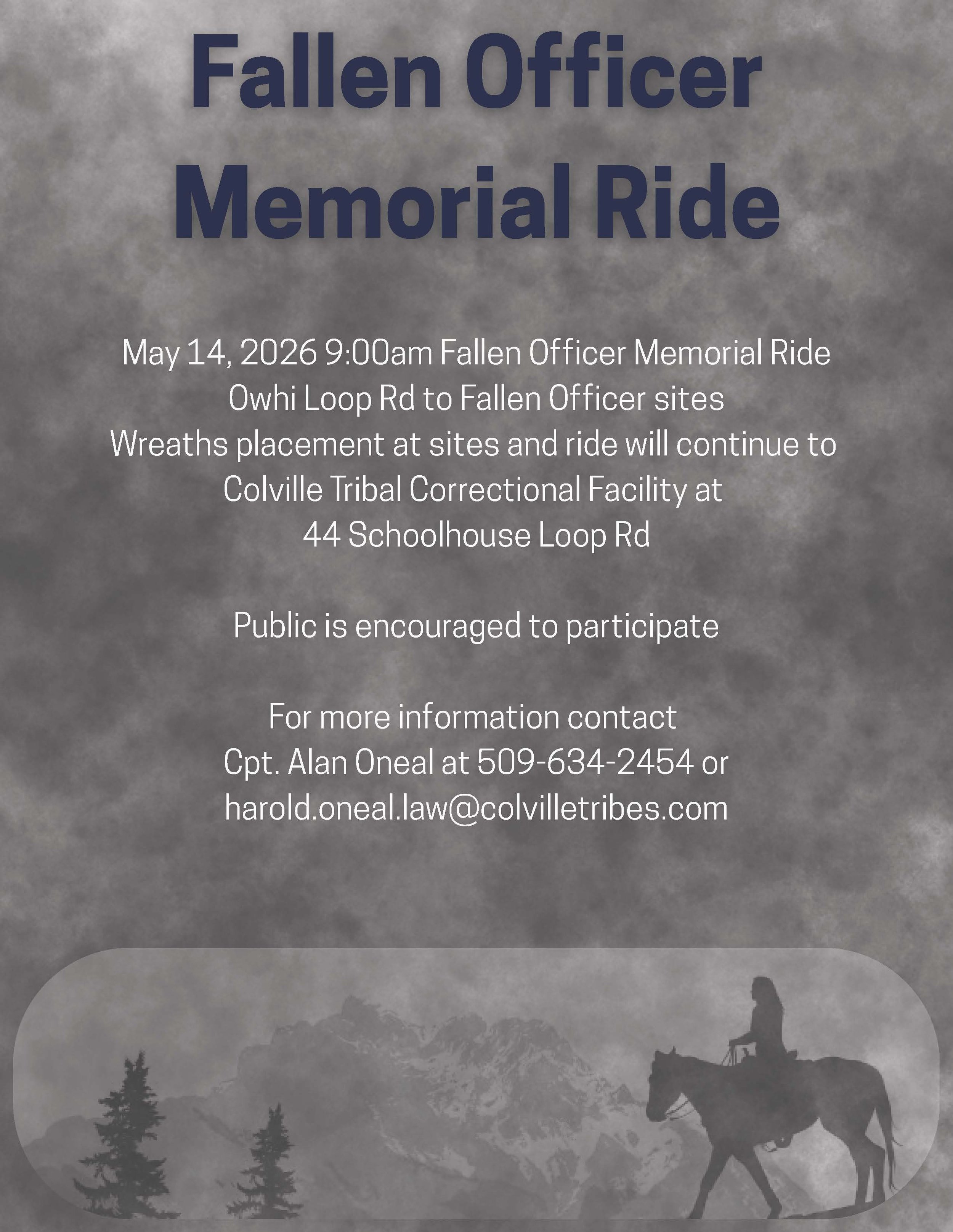 Fallen Officer Memorial Ride May 14, 2026
