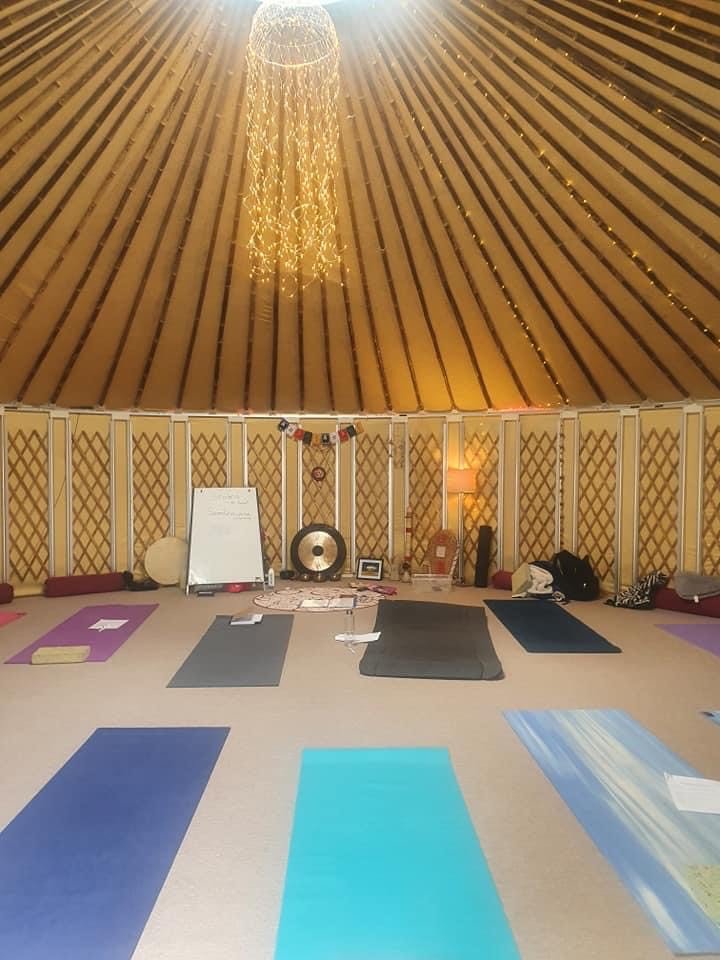 Yoga workshop in the yurt