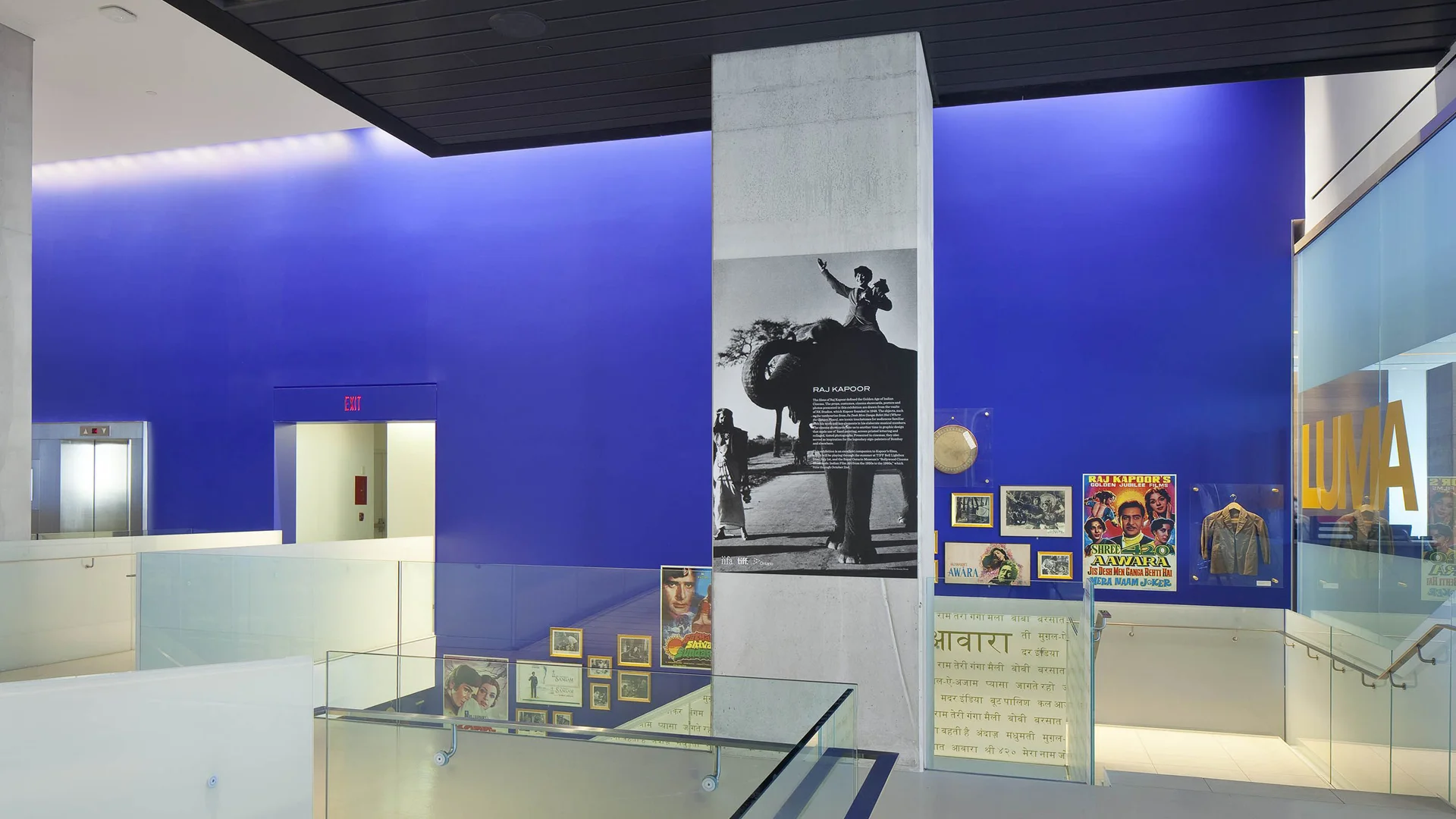  In Bell’s Lightbox, this show accompanied a film retrospective of the legendary Raj Kapoor. The exhibition encompassed many sentimental elements that Breanne used as highlighted design features that married the film retrospective and exhibition obje