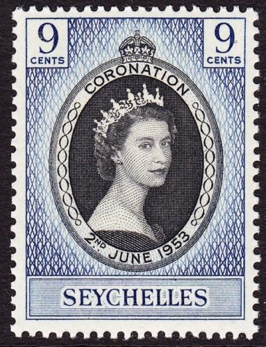 Sello de 1953 con el retrato de la Reina Isabel II