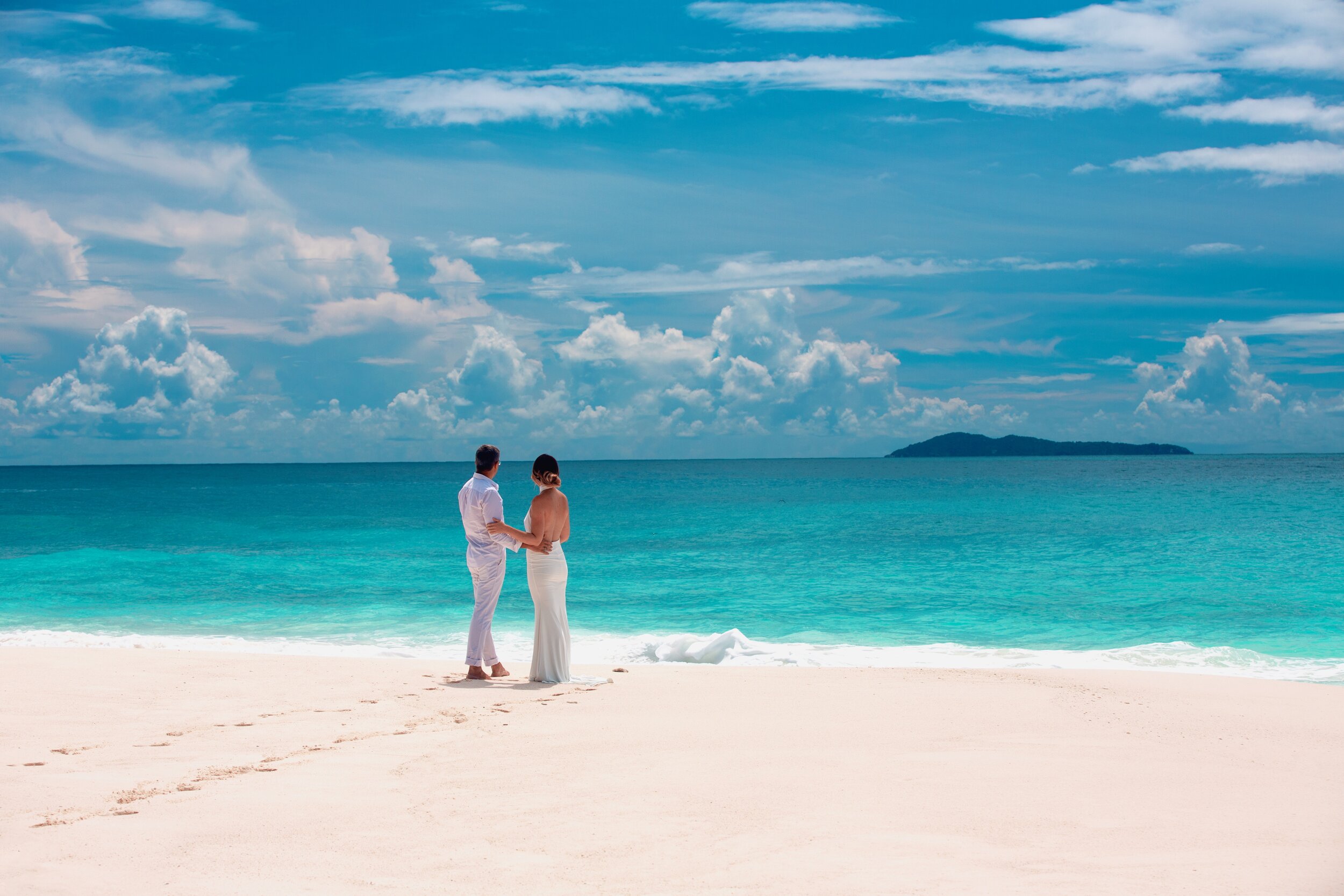 चचेरे भाई द्वीप, सेशेल्स पर उत्तम निजी समुद्र तट शादी