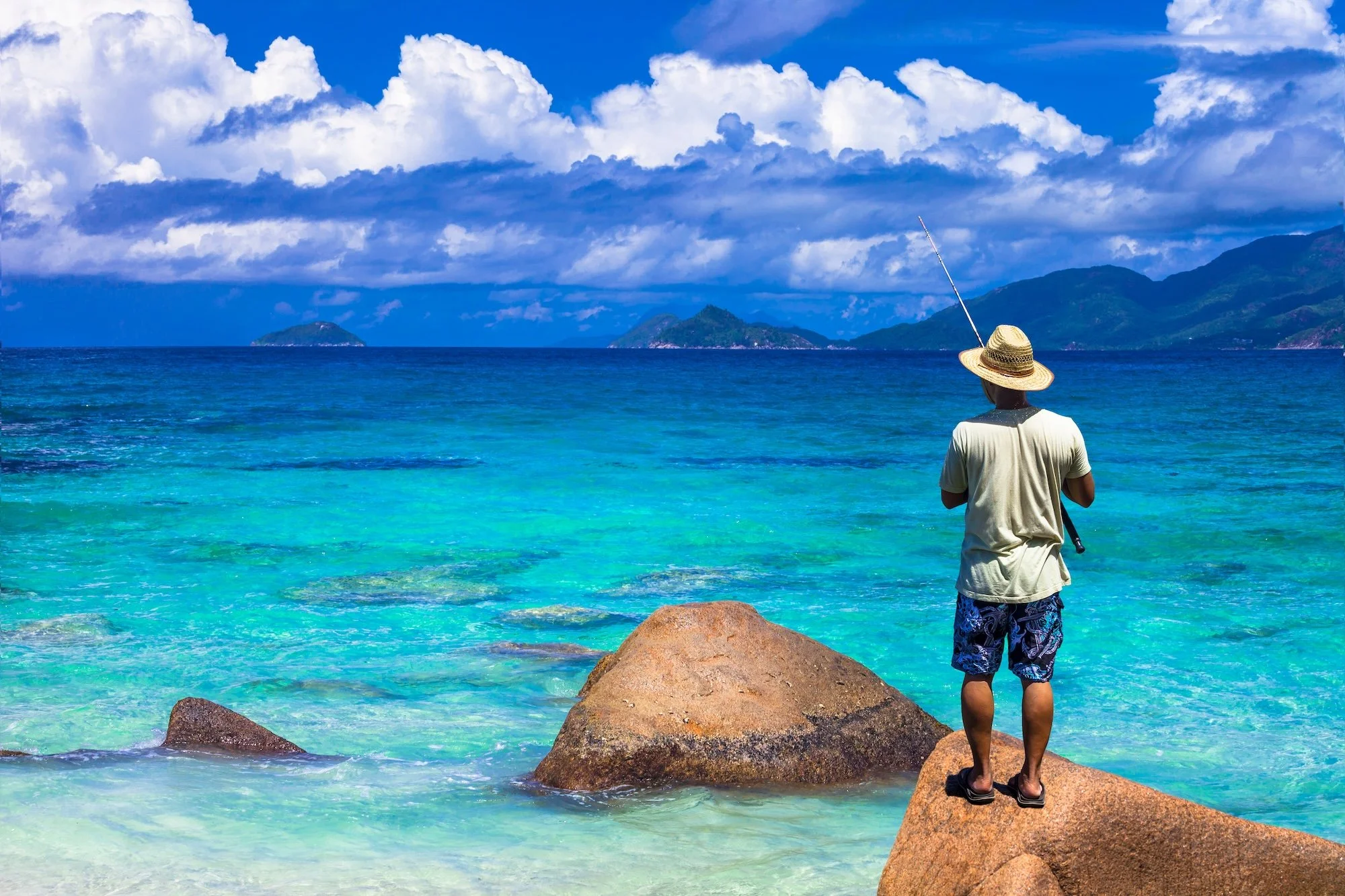 Aventure de pêche relaxante sur le littoral aux Seychelles