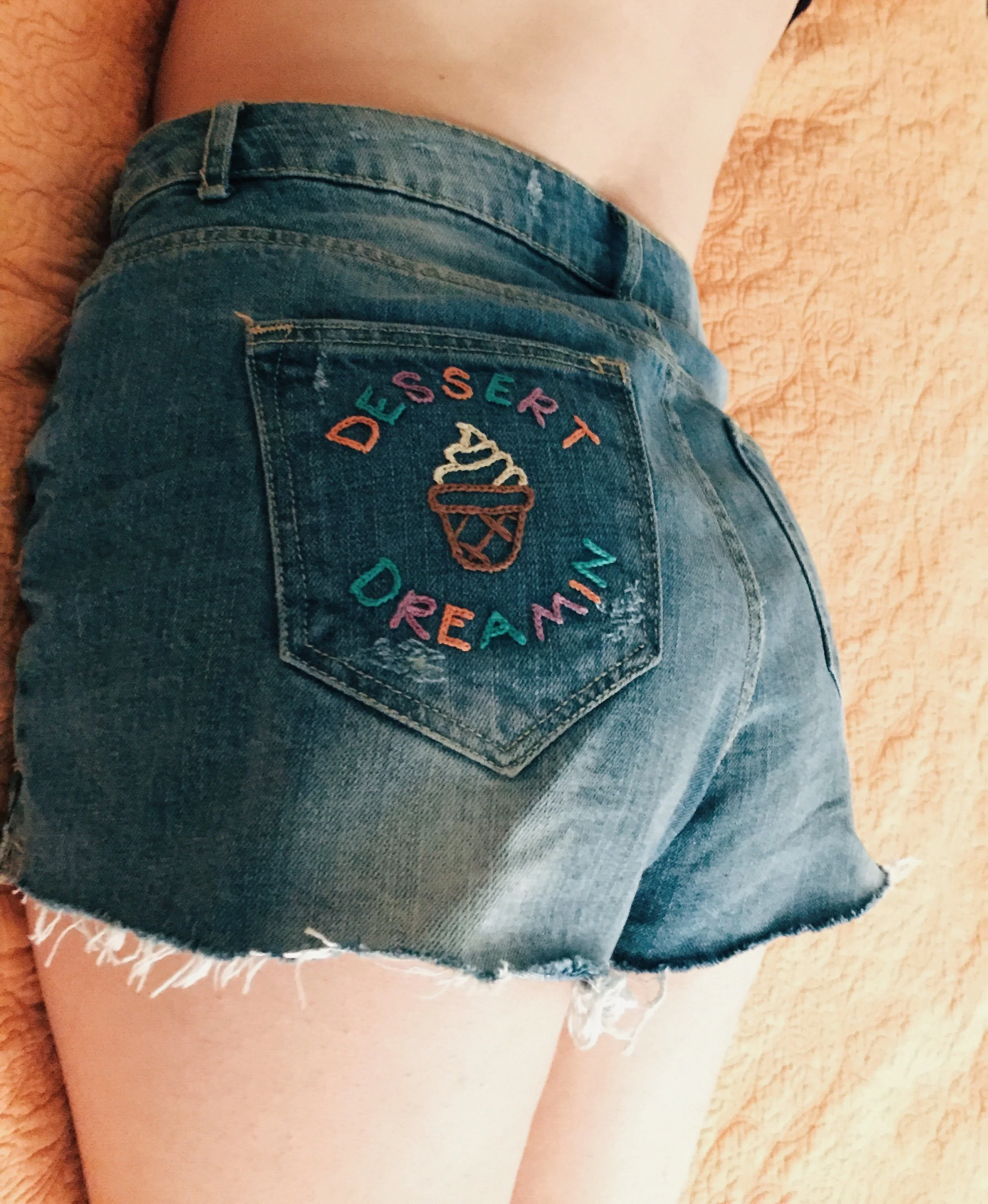 cute embroidered jeans