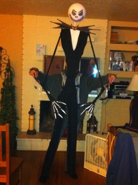 Jack Skellington Puppet/Costume, A full-sized puppet positi…